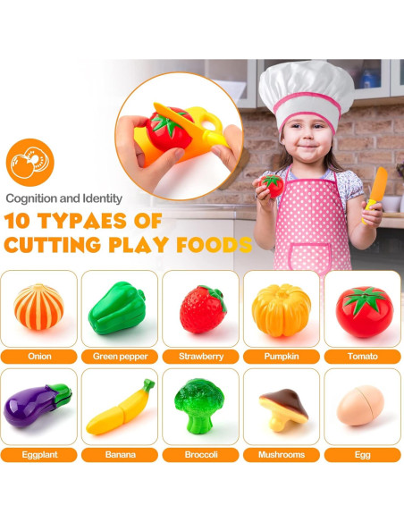Juego de Cocina Infantil 26 Piezas Tigerhu - Utensilios y Alimentos Juego de Cocina Infantil 26 Piezas Tigerhu - Utensilios y Alimentos