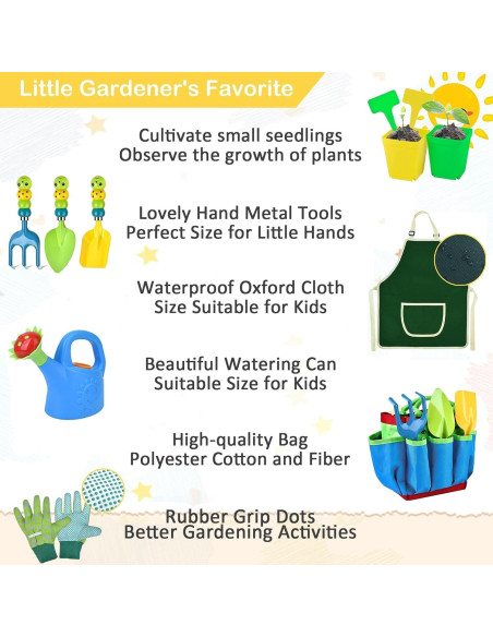Juego de Jardinería para Niños 12 PCS Vivianan Verde Juego de Jardinería para Niños 12 PCS Vivianan Verde