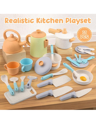Set de Juego de Cocina Dreamon 31 Piezas para Niños