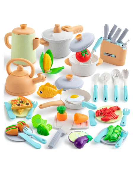 Conjunto de Juguetes de Cocina Kouway 42 Piezas Ecológico Conjunto de Juguetes de Cocina Kouway 42 Piezas Ecológico