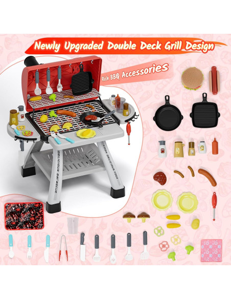 Juego de Parrilla BBQ Maysida para Niños 3 a 7 Años Juego de Parrilla BBQ Maysida para Niños 3 a 7 Años