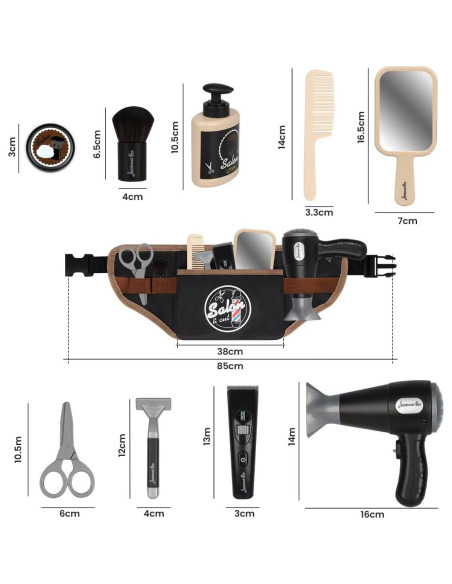 Set de Juguete de Peluquería para Niños BEINUOJIA 10 Piezas Set de Juguete de Peluquería para Niños BEINUOJIA 10 Piezas