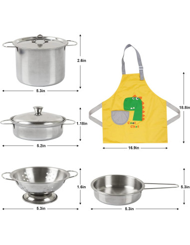 Juego de Cocina de Madera Sundaymot 23 Piezas para Niños