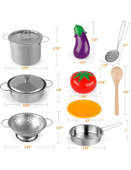 Juego de Cocina para Niños D-FantiX con Utensilios y Juguetes Juego de Cocina para Niños D-FantiX con Utensilios y Juguetes