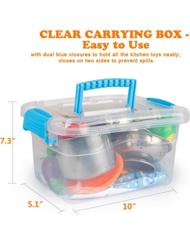 Juego de Cocina para Niños D-FantiX con Utensilios y Juguetes
