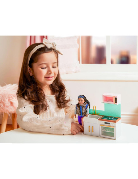 Juego de Cocina Urbana Lori Dolls para Muñecas 6" - Accesorios Juego de Cocina Urbana Lori Dolls para Muñecas 6" - Accesorios