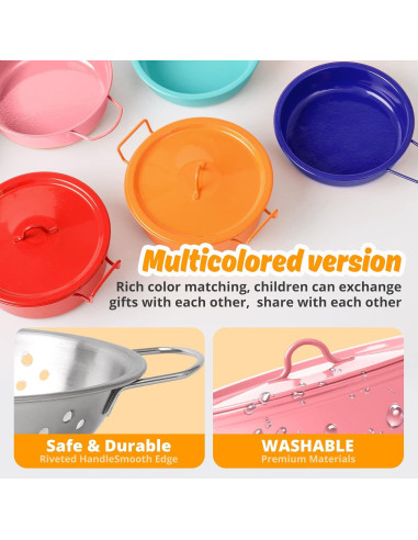 Juego de Cocina para Niños Veitch 14 Piezas Rosa
