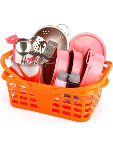 Juego de Cocina para Niños Veitch 14 Piezas Rosa