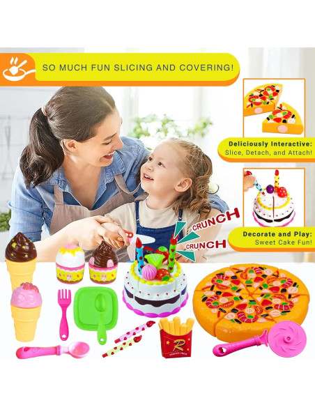 Juego de Comida FUNERICA con Caja - Pizza, Helado, Pastel Juego de Comida FUNERICA con Caja - Pizza, Helado, Pastel