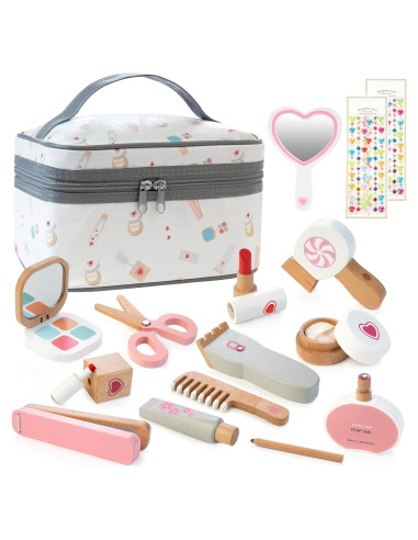 Juego de Maquillaje de Madera ShenZhen 18 Piezas para Niñas