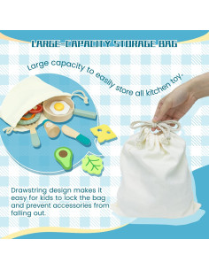 Juego de Cocina de Madera Masonbaby 36 Piezas para Niños 2
