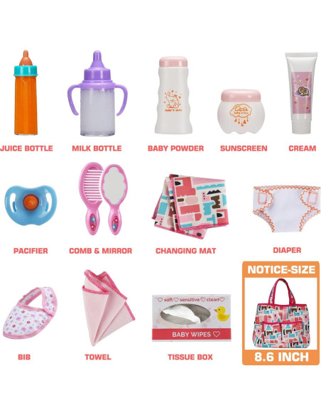 Set de Accesorios para Muñecas Bakatatoyz 14 Piezas Set de Accesorios para Muñecas Bakatatoyz 14 Piezas
