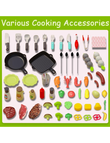 Juego de Parrilla Barbacoa Kimicare 63 Piezas para Niños Juego de Parrilla Barbacoa Kimicare 63 Piezas para Niños