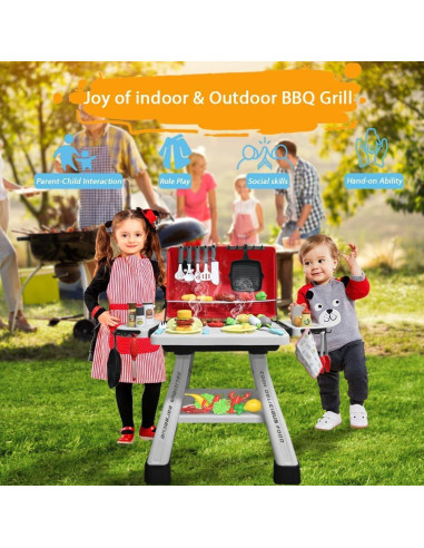 Juego de Parrilla Barbacoa Kimicare 63 Piezas para Niños