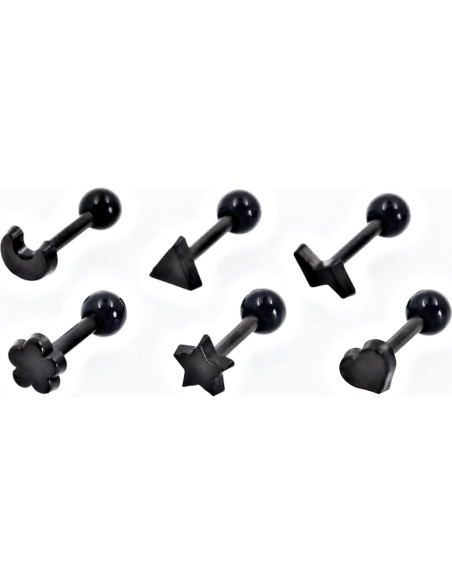 24 Pendientes de Plástico Hipoalergénicos 16G para Oídos Sensibles 24 Pendientes de Plástico Hipoalergénicos 16G para Oídos Sensibles