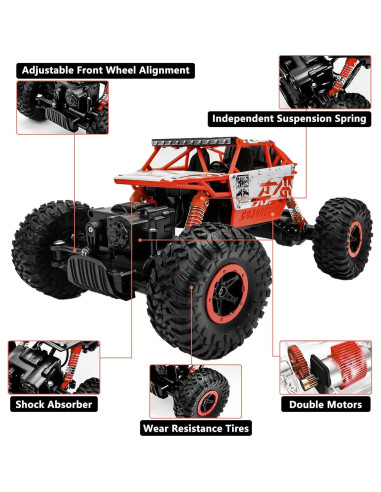 Coche RC Cheerwing 1:18 4WD Todo Terreno Rojo