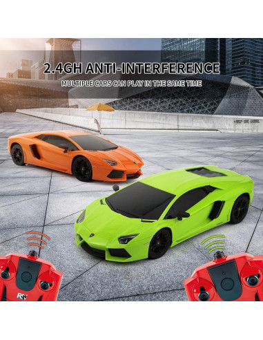 Coche RC QUN FENG Lamborghini Aventador 1:18 Verde