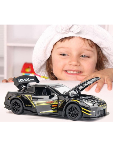 Coche a Escala 1/24 BDTCTK Nissan GTR con Sonido y Luz