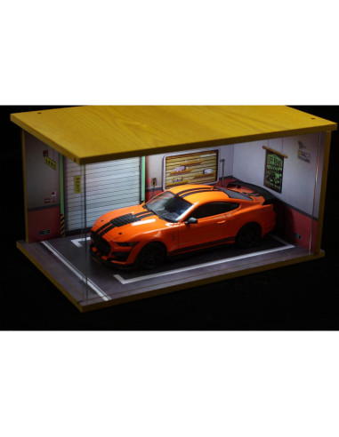 Exhibidor de Coche a Escala 1:18 Bivitre con LED y Acrílico