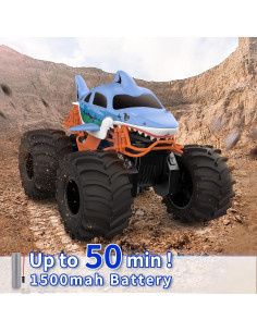 Coche RC Anfibio CYLION Shark 4WD 1:16 Azul para Niños 2