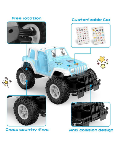 Coche RC NQD Azul Escala 1:16 80 Min de Juego para Niños