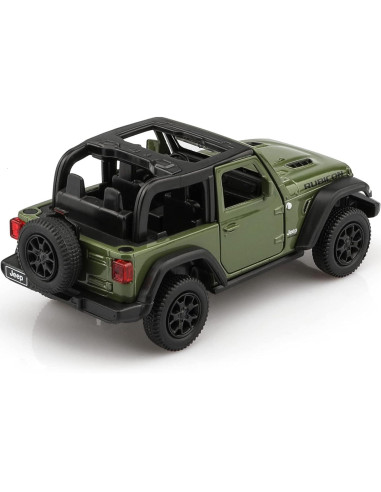 Coche de Metal a Escala 1/36 Jeep Wrangler Rubicon Verde