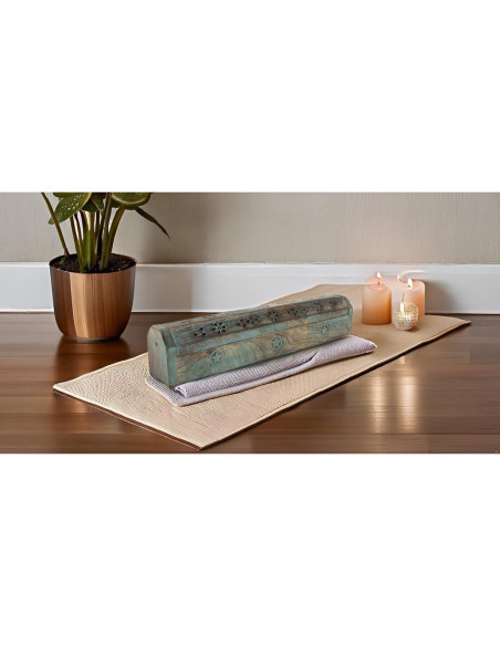 Soporte de Incienso de Madera de Mango Ecológico Azul 30.48 cm Soporte de Incienso de Madera de Mango Ecológico Azul 30.48 cm
