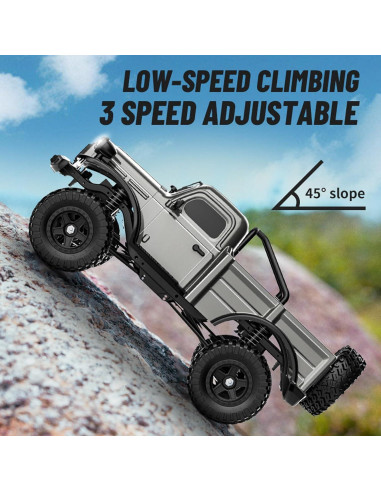 Coche RC Dodoore D883 Pickup 1:18 4WD LED 2 Baterías