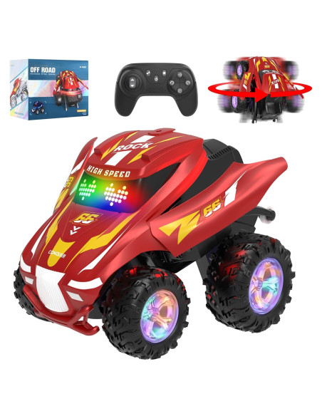 Coche RC Acrobático ITEFDTUTNE Todo Terreno 360 Luz y Música Coche RC Acrobático ITEFDTUTNE Todo Terreno 360 Luz y Música
