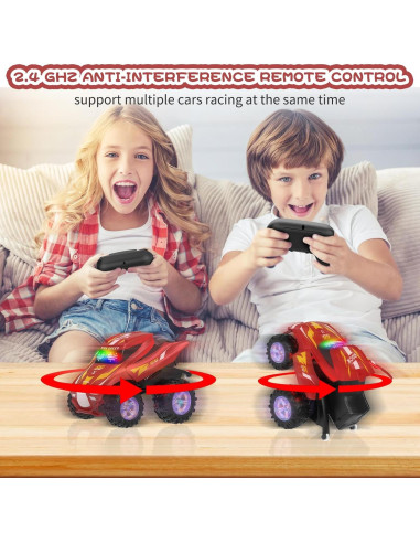 Coche RC Acrobático ITEFDTUTNE Todo Terreno 360 Luz y Música