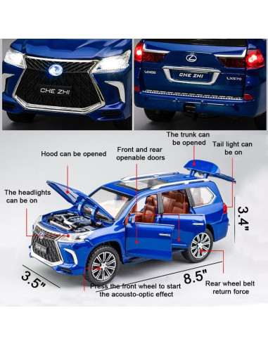 Coche de Juguete Lexus 570 EROCK 1:24 Retroceso y Sonido