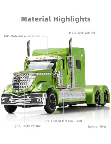 Camión Remolque Pesado MAISTO International LoneStar Verde
