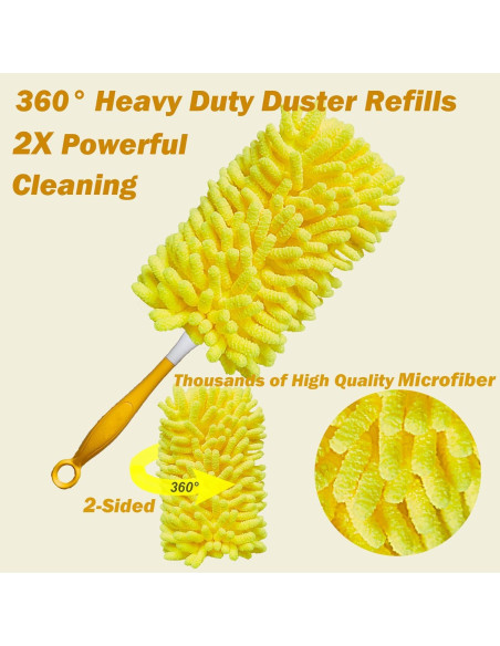 Recambios de Duster Pesado SoliFairy 4 Piezas + Mango Amarillo Recambios de Duster Pesado SoliFairy 4 Piezas + Mango Amarillo
