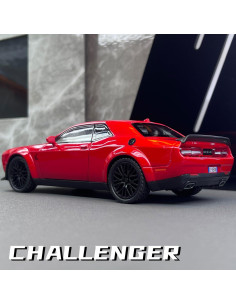 Dodge Challenger Coche Deportivo Juguete Metal 1:32 Rojo 2