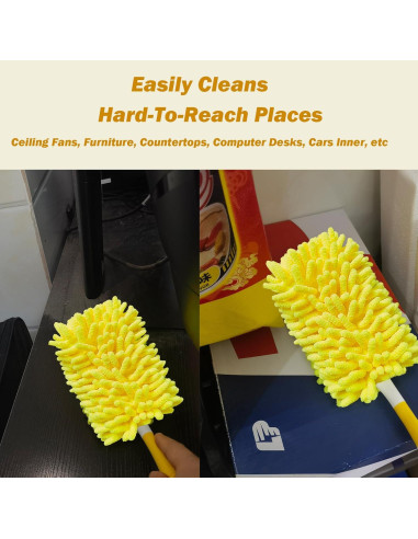 Recambios de Duster Pesado SoliFairy 4 Piezas + Mango Amarillo