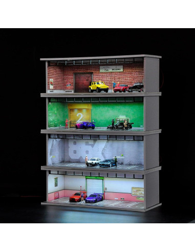 Estuche de Exhibición Bivitre 1:64 con Luz LED y Acrílico