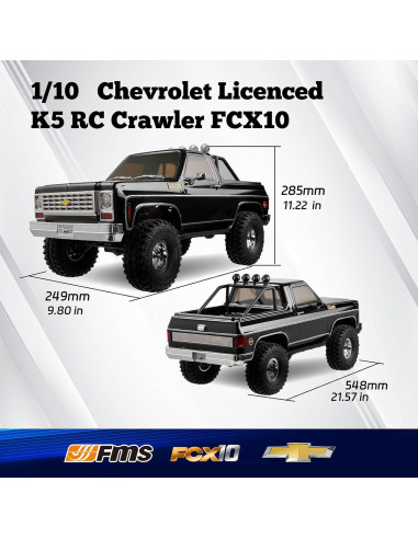 Camioneta RC FMS FCX10 Chevy K5 Blazer 1/10 Offroad 5.58kg