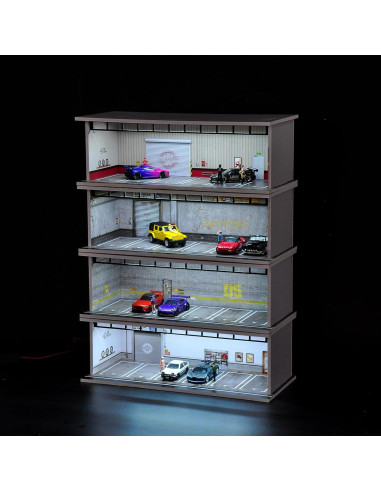 Estuche de Exhibición Bivitre 1:64 con Luz LED y Acrílico