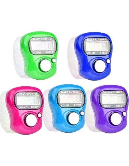 Contador Electrónico de Dedos Jowxsx Azul LED 10.9g Contador Electrónico de Dedos Jowxsx Azul LED 10.9g