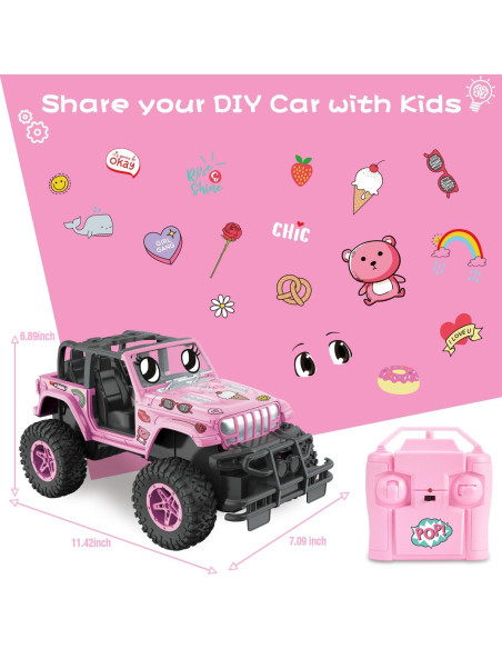 Coche RC NQD Rosa 1:16 Recargable 80 Min Juguete Niñas Coche RC NQD Rosa 1:16 Recargable 80 Min Juguete Niñas
