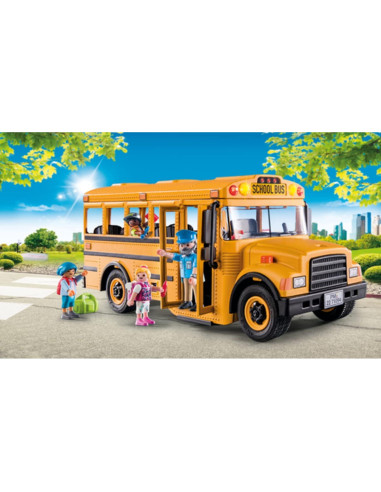 Autobús Escolar Playmobil 70983 con 4 Figuras y Accesorios