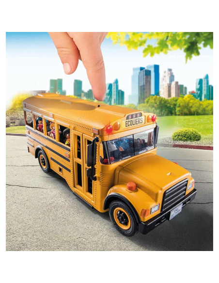 Autobús Escolar Playmobil 70983 con 4 Figuras y Accesorios Autobús Escolar Playmobil 70983 con 4 Figuras y Accesorios