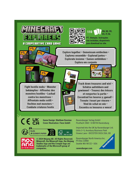 Juego de cartas cooperativo Ravensburger Minecraft 21580 Juego de cartas cooperativo Ravensburger Minecraft 21580