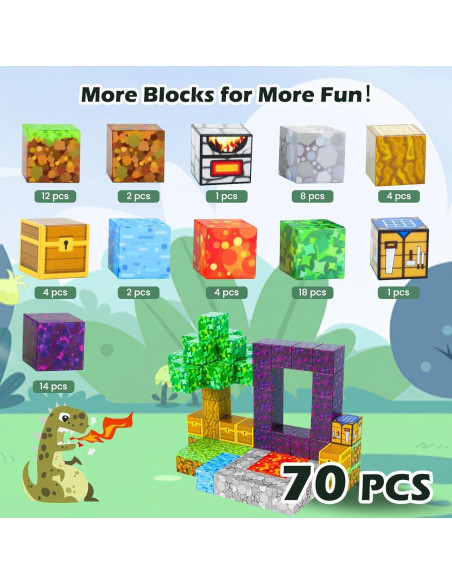 Bloques Magnéticos Kid Odyssey - Set de 70 Piezas para Niños Bloques Magnéticos Kid Odyssey - Set de 70 Piezas para Niños