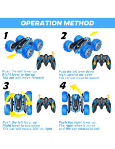 Coche RC Acrobático KKONES 360 LED Azul 0.45kg 2