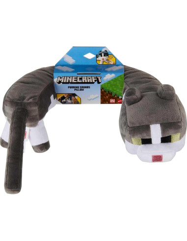 Almohada de Cuello Gato Minecraft Mattel con Sonido Ronroneo