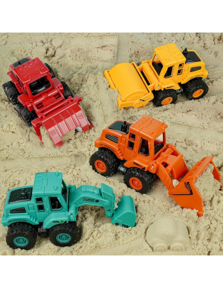 Juguetes de Construcción Beestech Camiones Fricción 4 Piezas Juguetes de Construcción Beestech Camiones Fricción 4 Piezas
