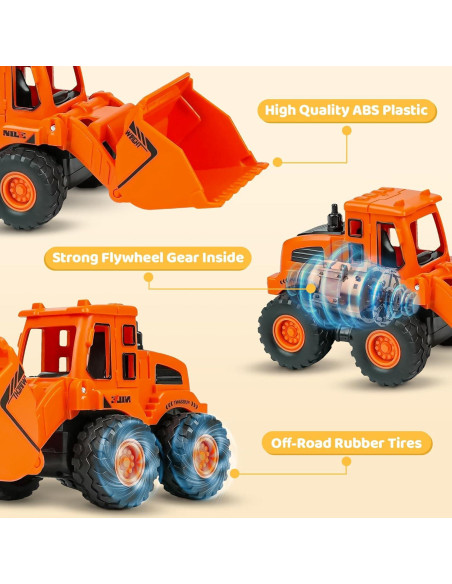 Juguetes de Construcción Beestech Camiones Fricción 4 Piezas Juguetes de Construcción Beestech Camiones Fricción 4 Piezas