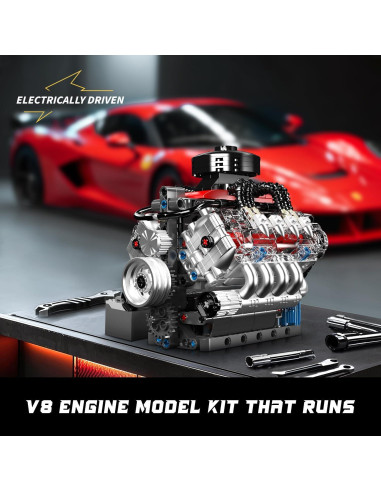 Kit Motor V8 Mould King 487 Piezas para Adultos STEM