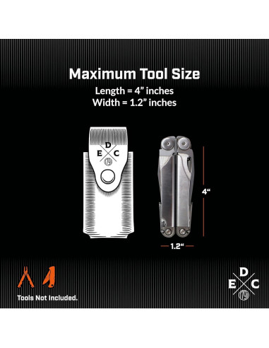 Funda de Cuero 1791 EDC para Multiherramientas hasta 10.16 cm